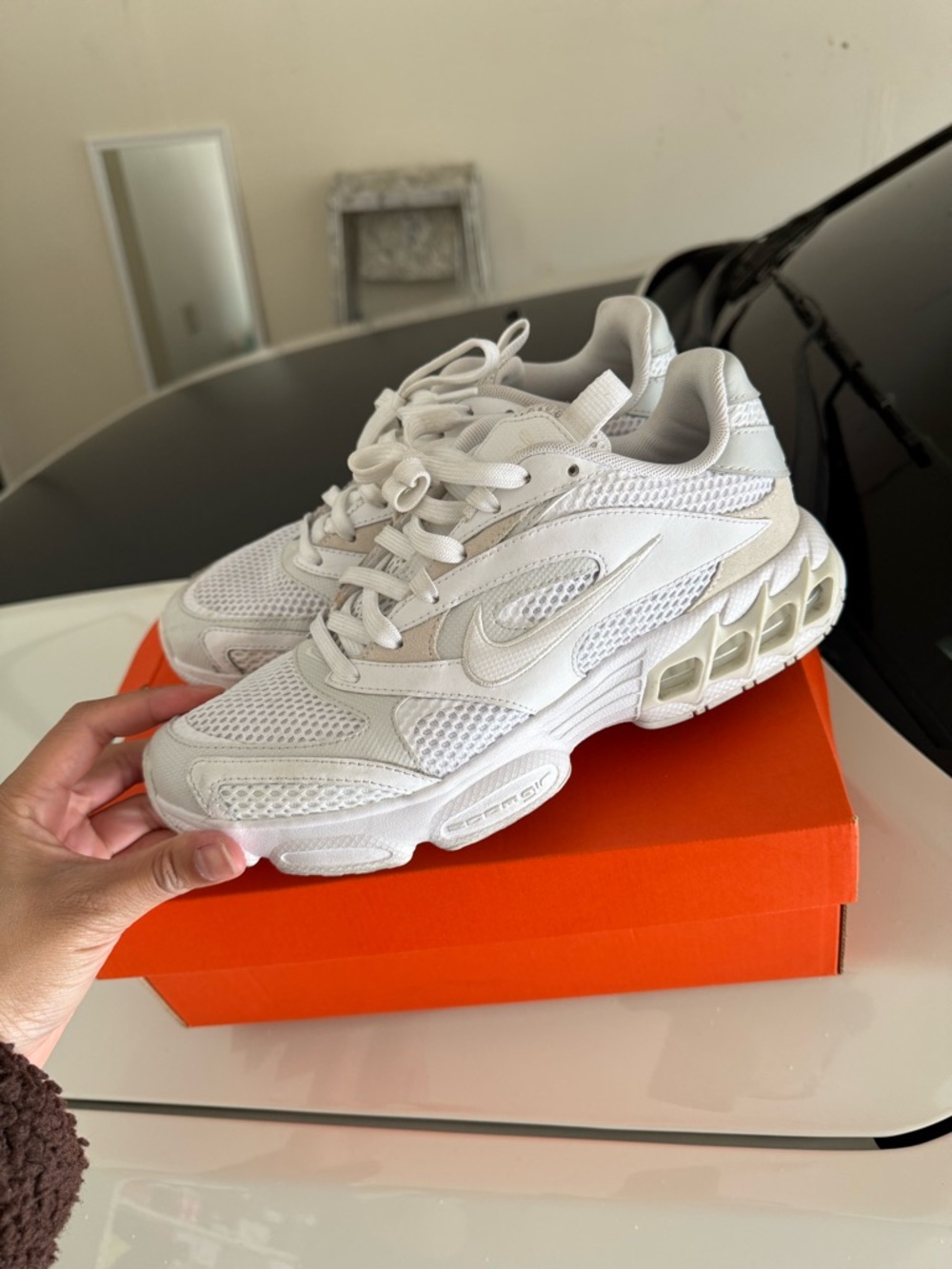 White Nike Women's Zoom Air Running Sneakers